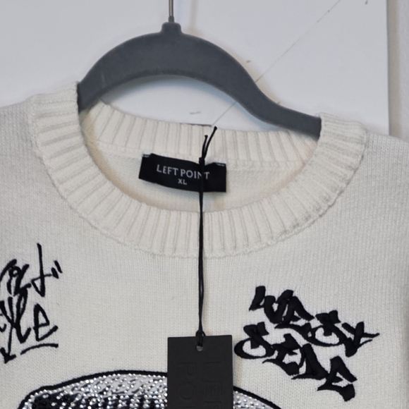 LEFT POINT Rhinstone Embroidered Sweater - Picture 4 of 4